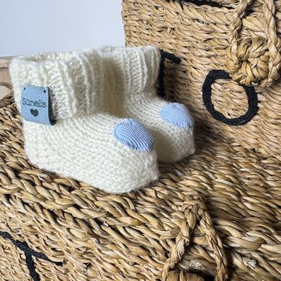 Vilnonės kojinytės naujagimiui "SŪNELIS"
